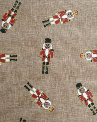 Toile de Jute Noël Casse Noisette Scintillant - Mercerine