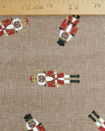 Toile de Jute Noël Casse Noisette Scintillant - Mercerine
