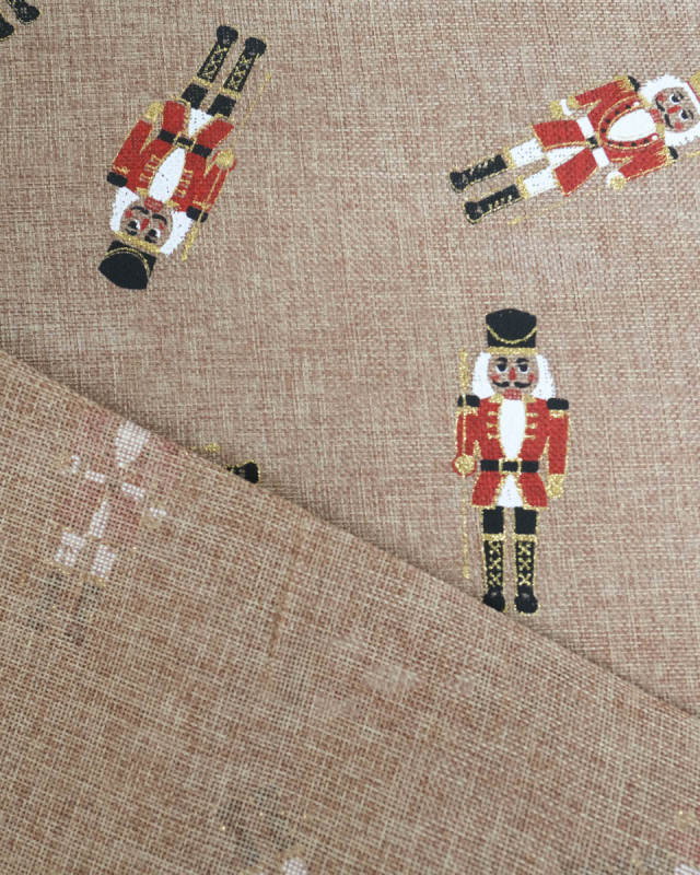 Toile de Jute Noël Casse Noisette Scintillant - Mercerine