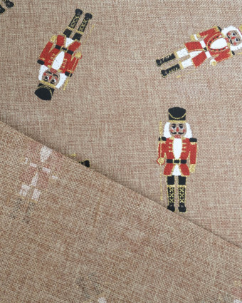 Toile de Jute Noël Casse Noisette Scintillant - Mercerine