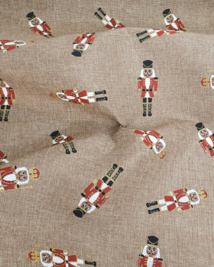 Toile de Jute Noël Casse Noisette Scintillant - Mercerine