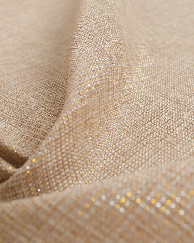 Toile de Jute Noël Scintillant Fond Naturel - Mercerine