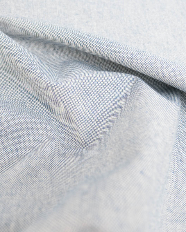 Toile Panama Effet Lin Bleu Clair- Mercerine
