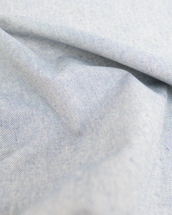 Toile Panama Effet Lin Bleu Clair- Mercerine