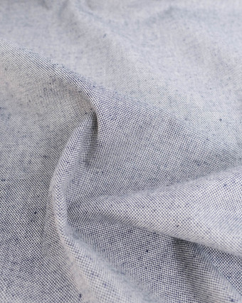 Toile Panama Effet Lin Bleu Marine - Mercerine