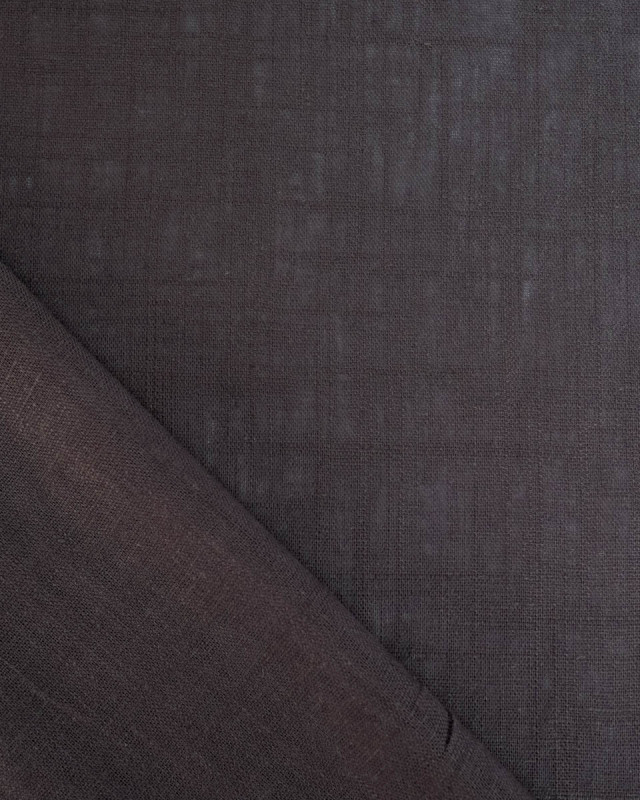 Tissu Lin Ramie Gris Orage - Mercerine