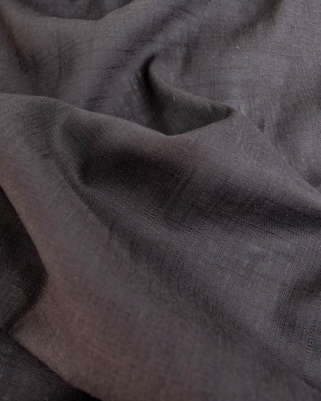 Tissu Lin Ramie Gris Orage - Mercerine