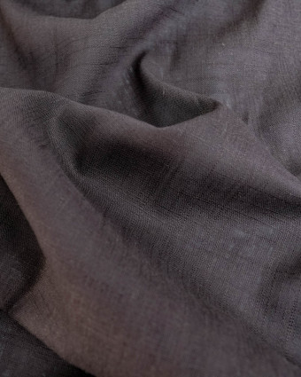Tissu Lin Ramie Gris Orage - Mercerine