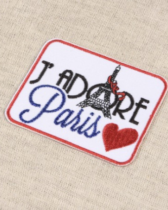 Ecusson Thermocollant J'adore Paris Brodé -  Mercerine