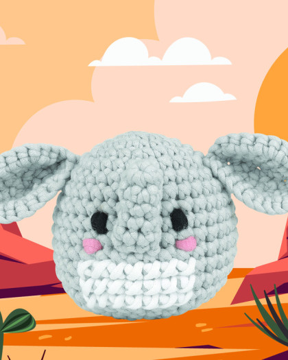 Kit de Crochet Amigurumi Éléphant - DMC - Mercerine