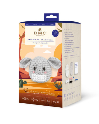 Kit de Crochet Amigurumi Éléphant - DMC - Mercerine
