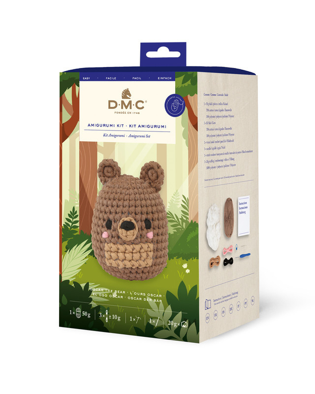 Kit de Crochet Amigurumi Ours Brun - DMC - Mercerine