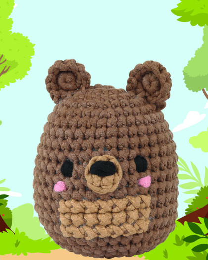 Kit de Crochet Amigurumi Ours Brun - DMC - Mercerine