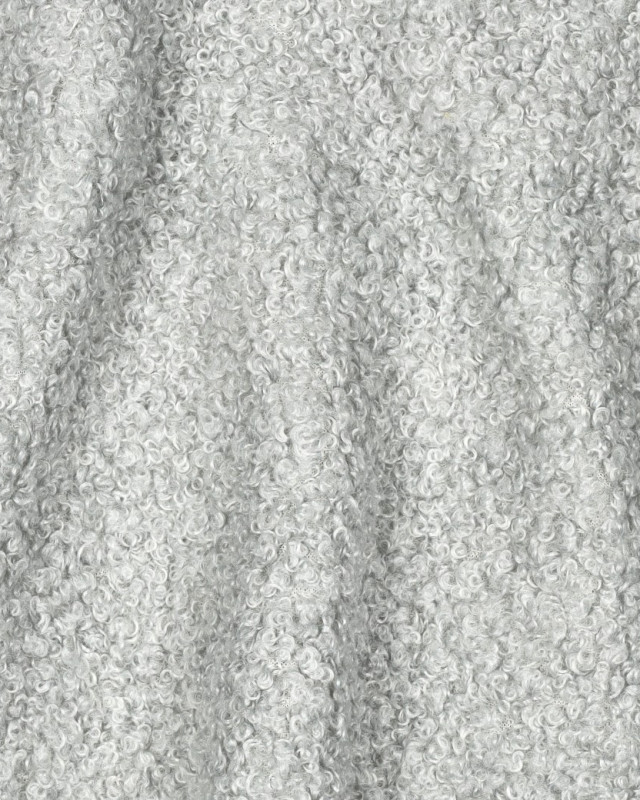 Tissu Petites Petites Bouclettes Envers Polaire Light Grey 
