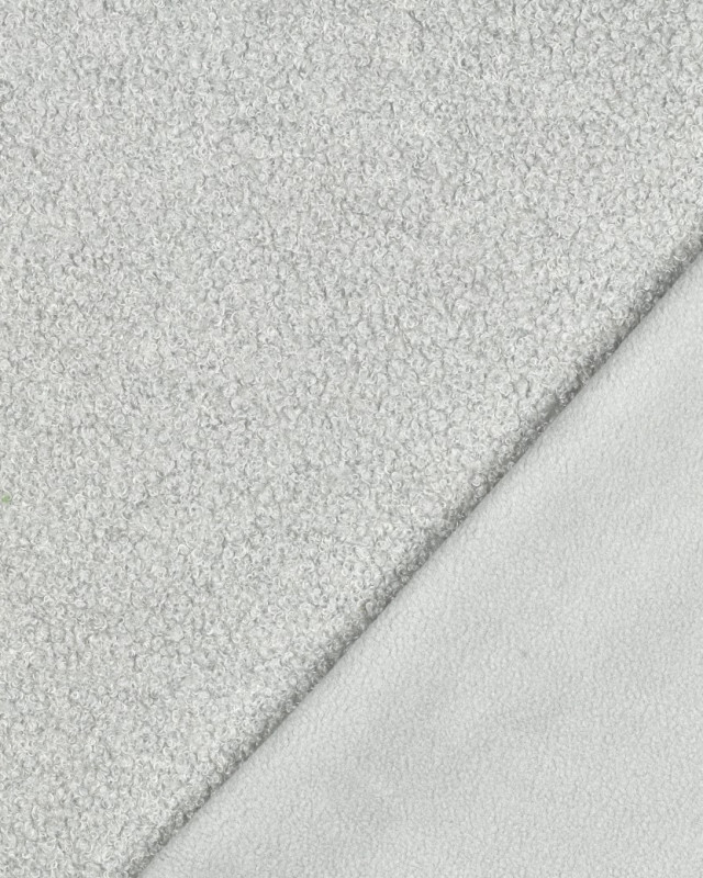Tissu Petites Petites Bouclettes Envers Polaire Light Grey 