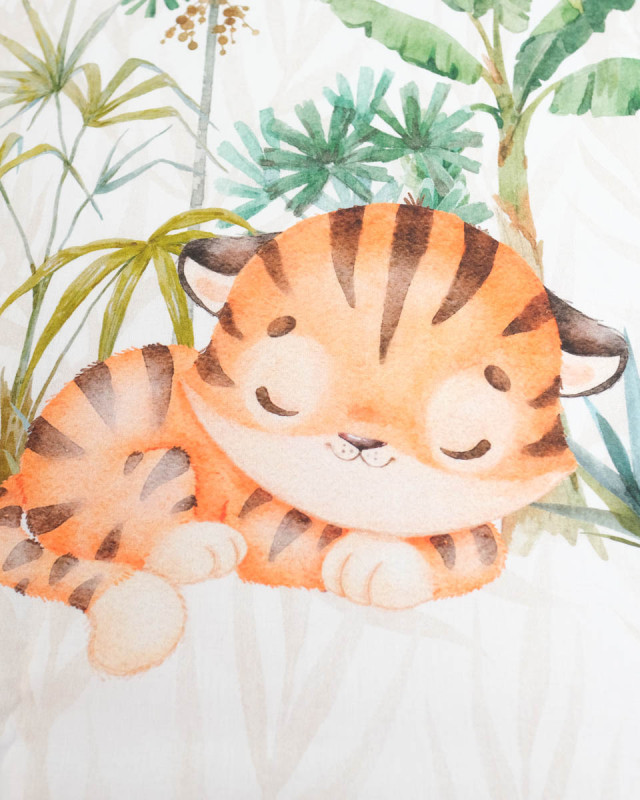 Panneau 3D Turbulette Enfant Coton Petit Tigre - Mercerine