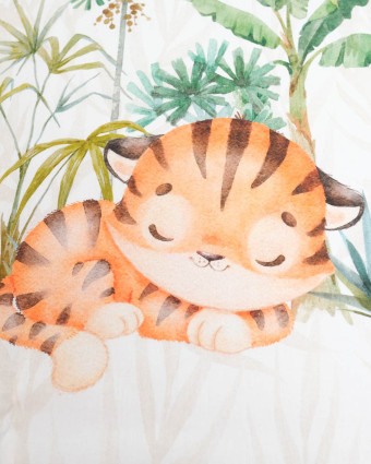 Panneau 3D Turbulette Enfant Coton Petit Tigre - Mercerine