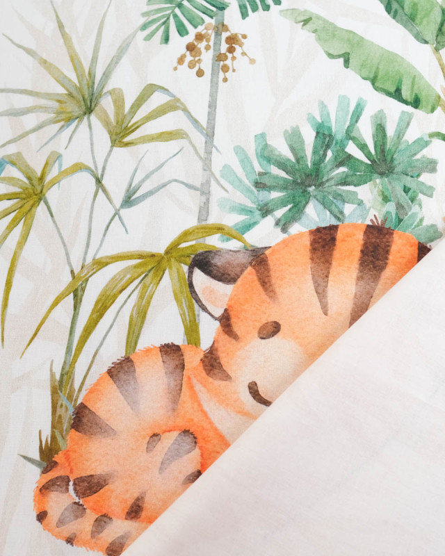Panneau 3D Turbulette Enfant Coton Petit Tigre - Mercerine