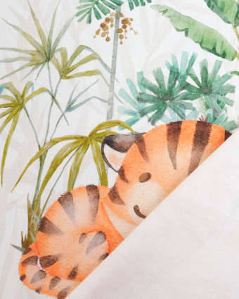Panneau 3D Turbulette Enfant Coton Petit Tigre - Mercerine