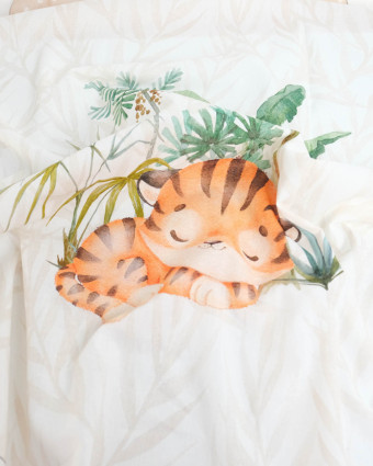 Panneau 3D Turbulette Enfant Coton Petit Tigre - Mercerine