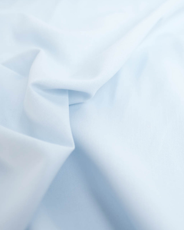 Toile de Coton Sanforisée Bleu Bébé - Mercerine