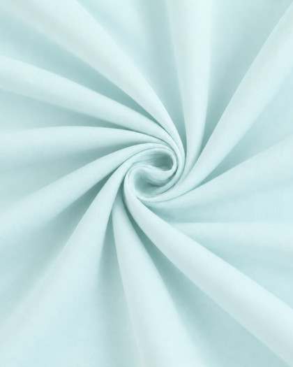 Toile de Coton Sanforisée Bleu Menthe - Mercerine