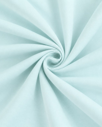 Toile de Coton Sanforisée Bleu Menthe - Mercerine