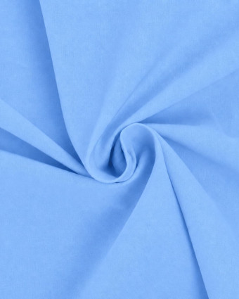 Toile de Coton Sanforisée Bleu Azur Clair - Mercerine