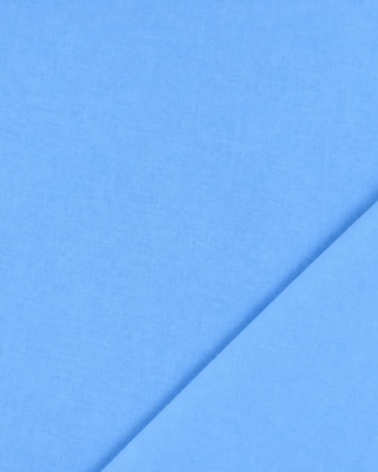 Tissu Coton Sanforisé Bleu Azur Clair Pablo - Mercerine
