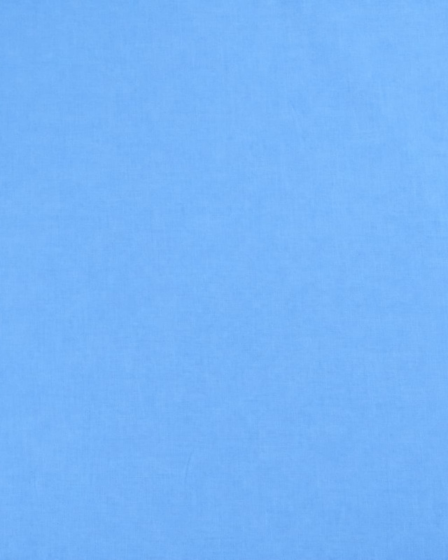 Toile de Coton Sanforisée Bleu Azur Clair - Mercerine