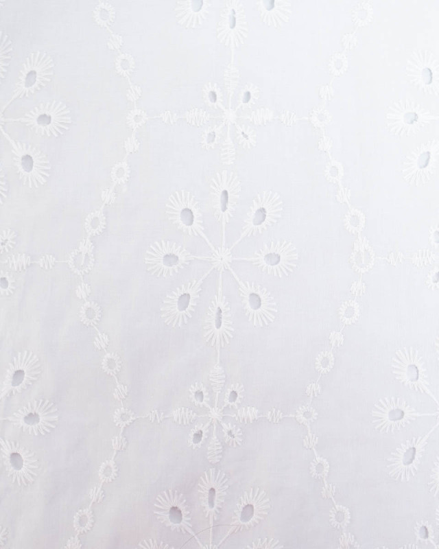 Broderie Anglaise Jardin Blanc - Mercerine