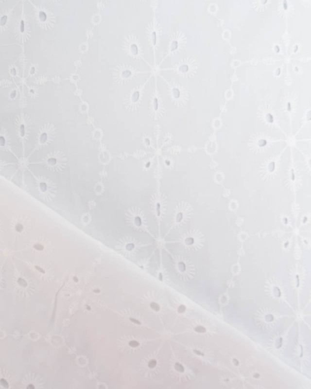 Broderie Anglaise Jardin Blanc - Mercerine