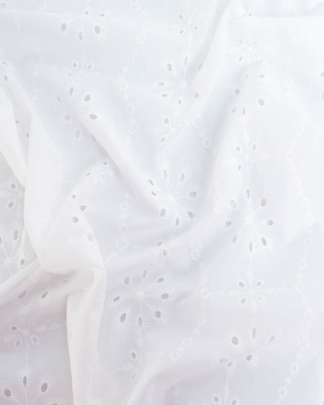 Broderie Anglaise Jardin Blanc - Mercerine