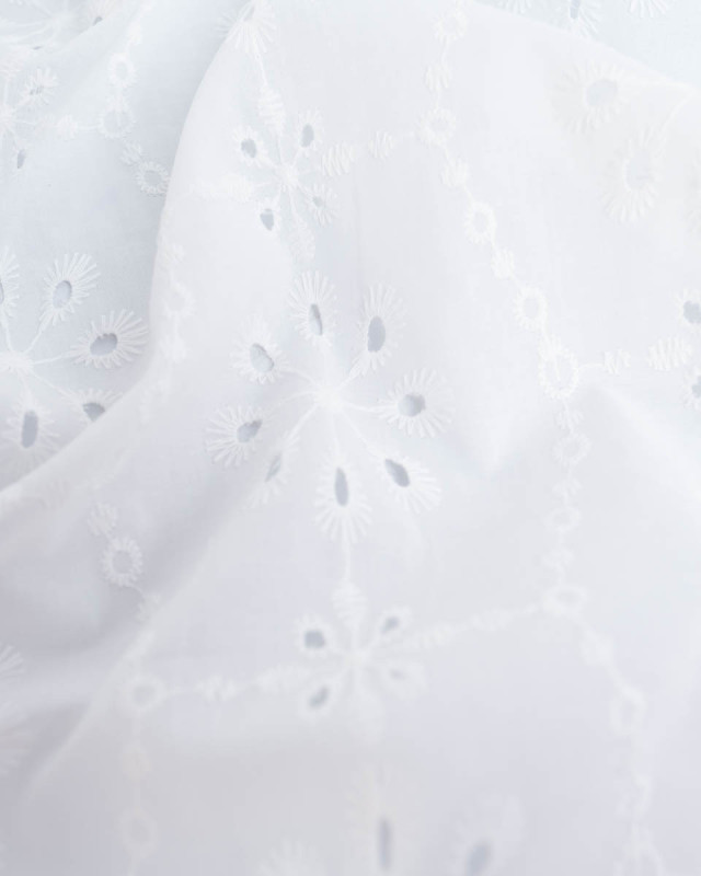 Broderie Anglaise Jardin Blanc - Mercerine