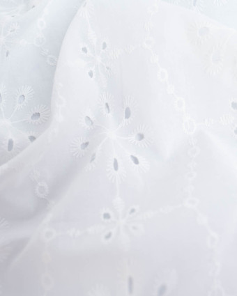 Broderie Anglaise Jardin Blanc - Mercerine