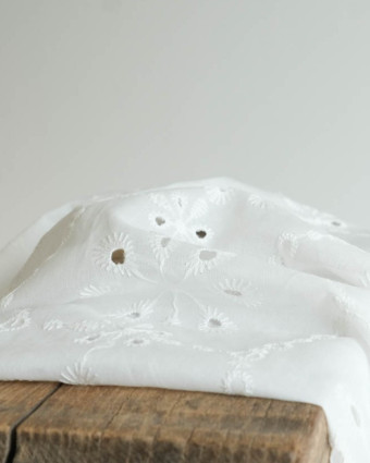 Broderie Anglaise Jardin Blanc - Mercerine