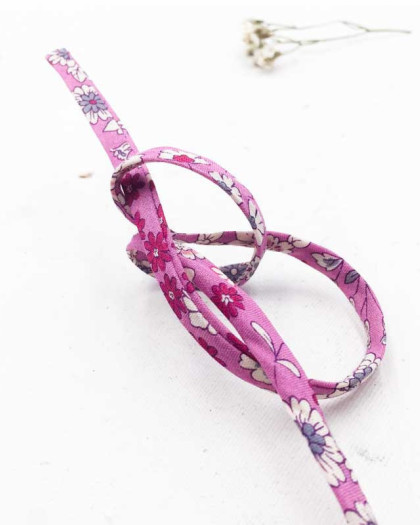 Spaghetti Frou Frou rose à fleurs x1m