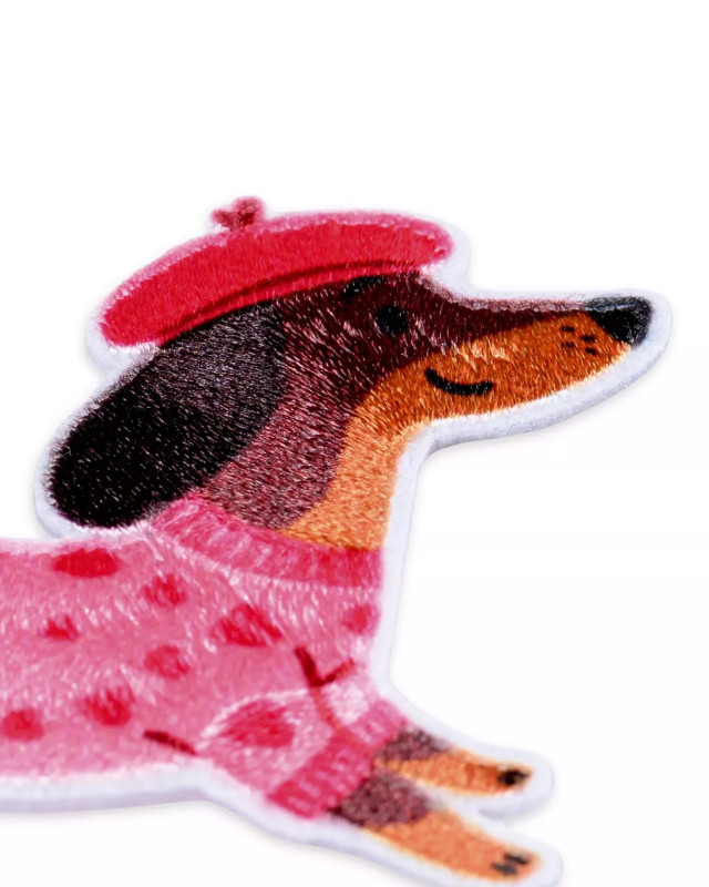 Ecusson Thermocollant Teckel Fushia - Prym- Mercerine