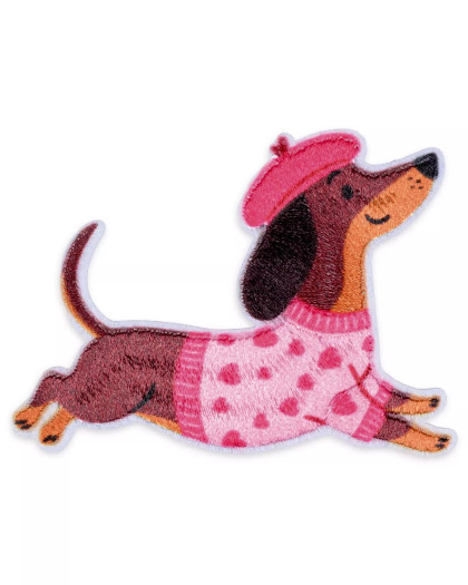Etiquettes Thermocollant Teckel Fushia - Prym - Mercerine