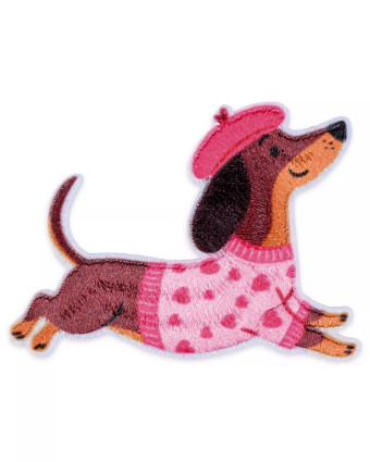 Etiquettes Thermocollant Teckel Fushia - Prym - Mercerine