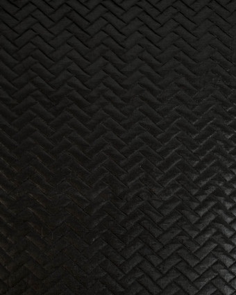 Simili Cuir irrisé chevron Noir