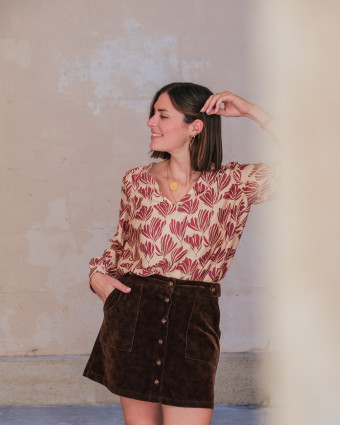 Patron blouse Litchi Rose – PDF – Mercerine