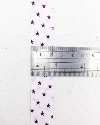 Biais Frou Frou rose pétale étoiles x1m