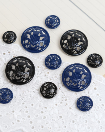 Bouton Rond Ajourés Brillant - Mercerine