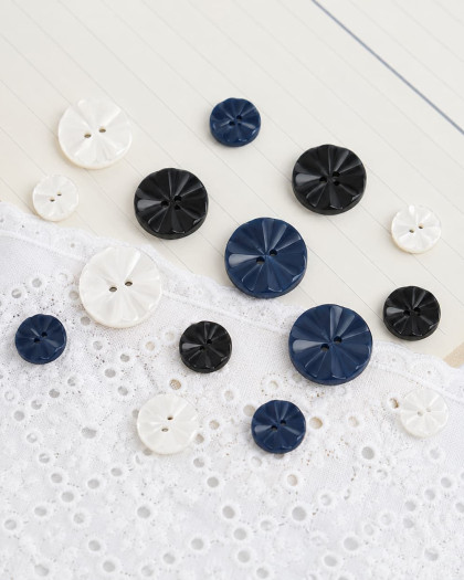 Bouton Rond Effet Fleur - Mercerine