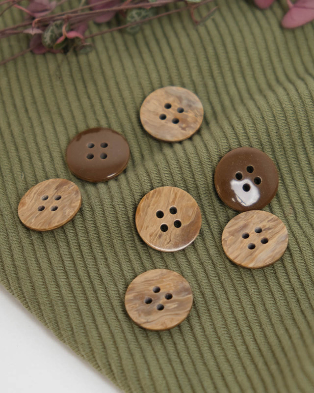 Bouton Rond Effet Bois Irisé - Mercerine