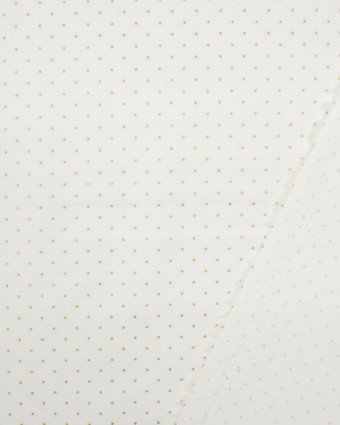 Tissu noël ivoire petit pois doré - Magasin de tissu - Mercerine