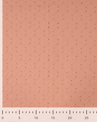 Tissu Coton Brodé Fleuri Festonné Marsala - Mercerine