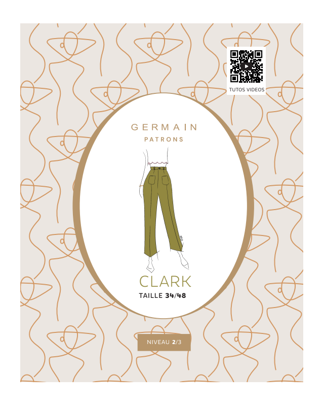 Patron Pantalon Clark - Taille - Germain Patrons - Mercerine