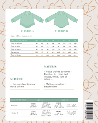 Patron Blouse Sienna– Germain Patrons - Mercerine